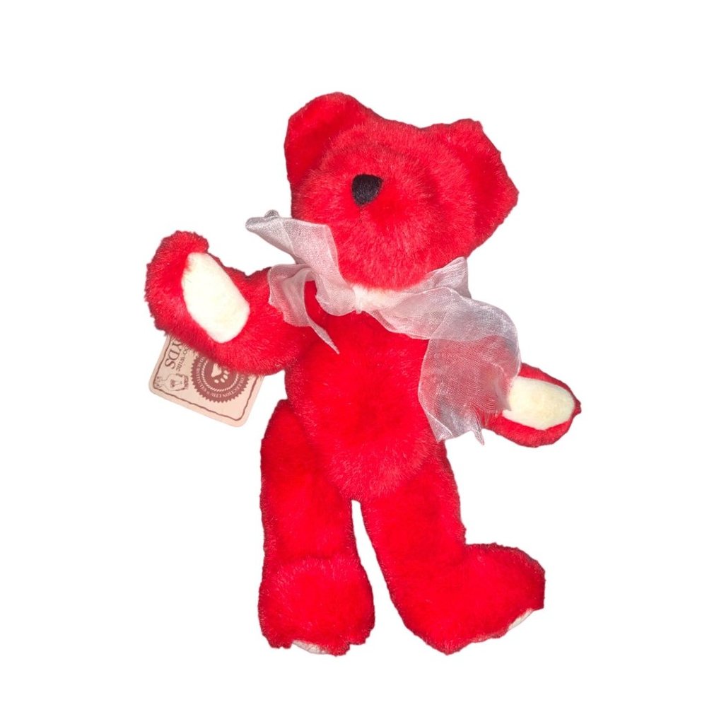 Boyds Bears 82003 Huggleby B. Bearikind Plush Stuffed 8" Animal Bear Red Hearts